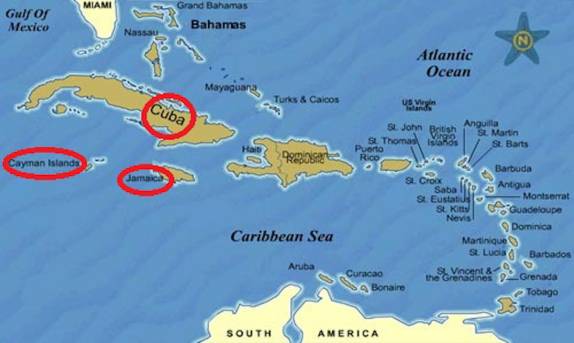 Jamaica, Ilhas Cayman e Cuba, nesta ordem, nosso roteiro nesta nova investida ao Caribe